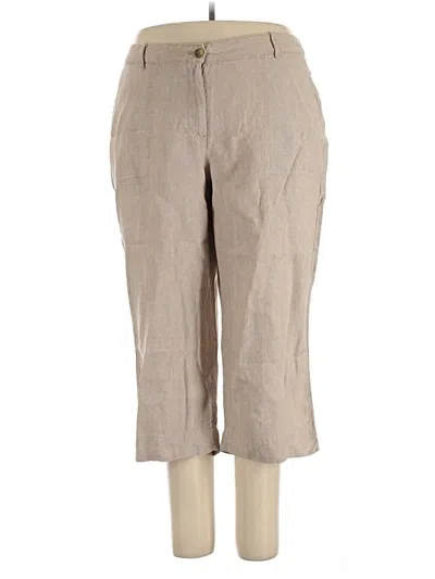 Pre-owned Jjill Linen Pants In Tan