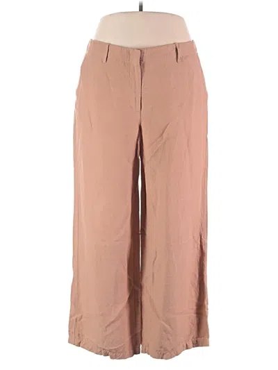 Pre-owned Jjill Linen Pants In Tan