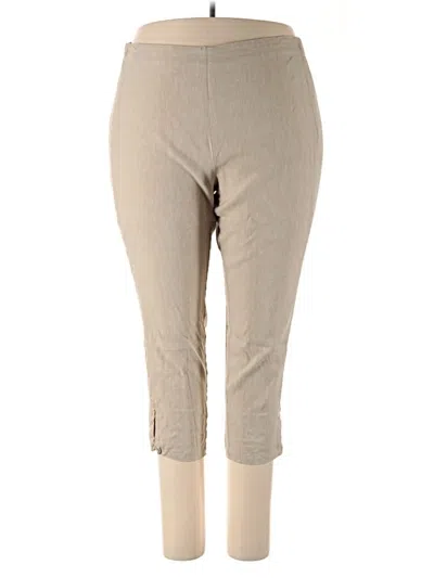 Pre-owned Jjill Linen Pants In Tan