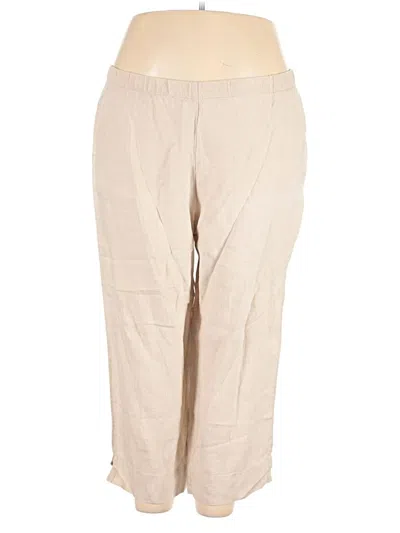 Pre-owned Jjill Linen Pants In Tan