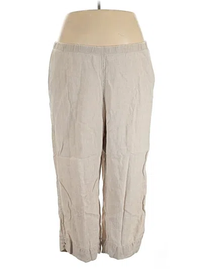 Pre-owned Jjill Linen Pants In Tan