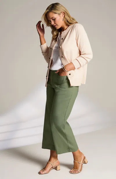 Jjill J.jill Linen-stretch Patch-pocket Crops In Willow