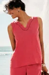 Jjill J.jill Linen-trimmed Tank