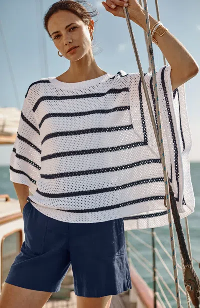 Jjill Linen-stretch Shorts In Blue