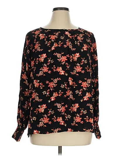 Jjill Long Sleeve Blouse In Black