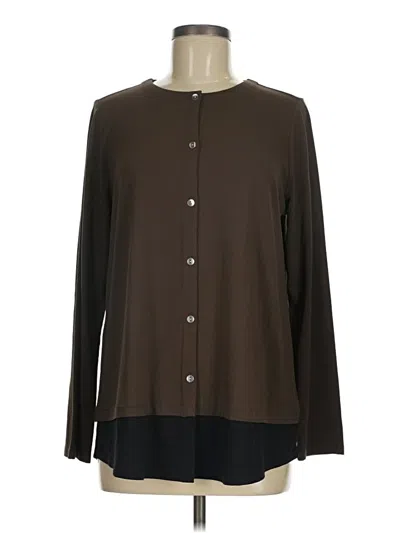 Jjill Long Sleeve Blouse In Brown