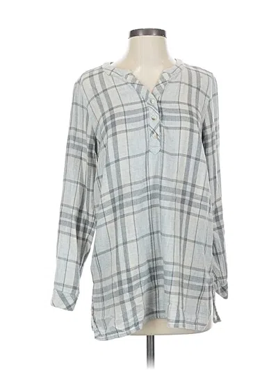 Pre-owned Jjill Long Sleeve Blouse In Gray