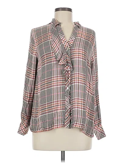 Pre-owned Jjill Long Sleeve Blouse In Gray