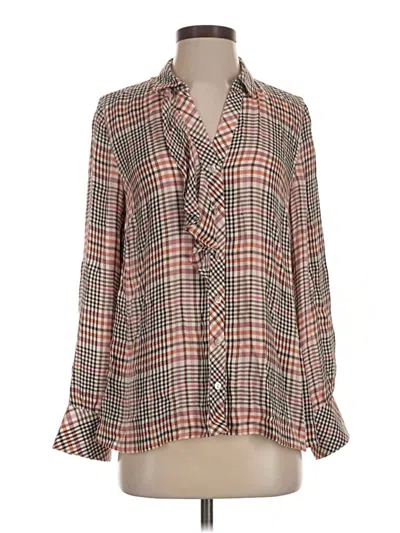 Pre-owned Jjill Long Sleeve Blouse In Gray