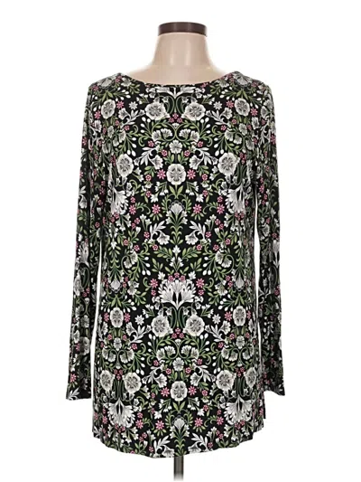 Pre-owned Jjill Long Sleeve Blouse In Green