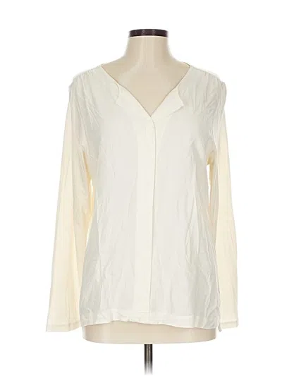 Pre-owned Jjill Long Sleeve Blouse In Ivory