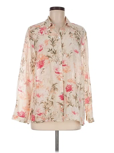 Pre-owned Jjill Long Sleeve Blouse In Ivory