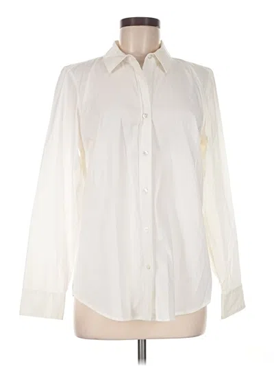 Pre-owned Jjill Long Sleeve Blouse In Ivory