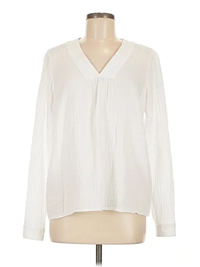 Pre-owned Jjill Long Sleeve Blouse In Ivory