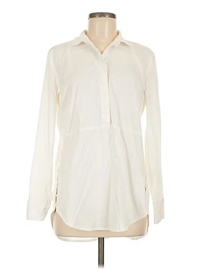 Pre-owned Jjill Long Sleeve Blouse In Ivory
