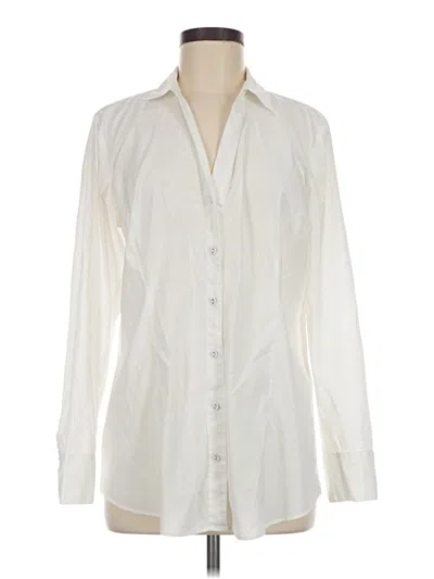 Pre-owned Jjill Long Sleeve Blouse In Ivory