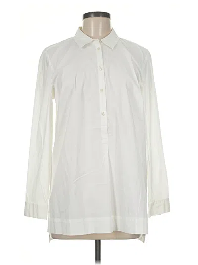Pre-owned Jjill Long Sleeve Blouse In Ivory