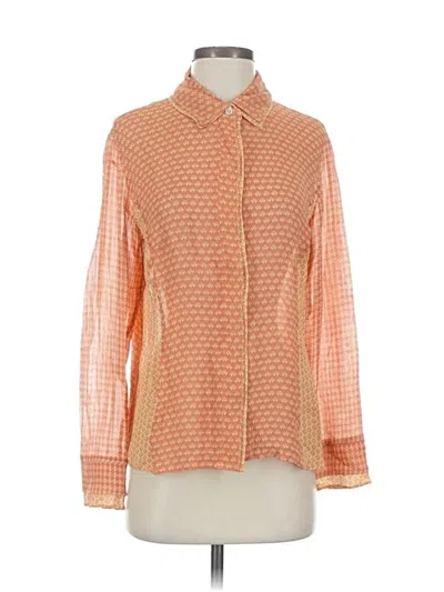 Pre-owned Jjill Long Sleeve Blouse In Orange