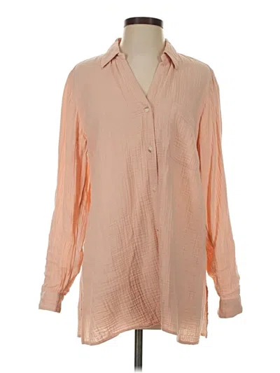 Pre-owned Jjill Long Sleeve Blouse In Orange