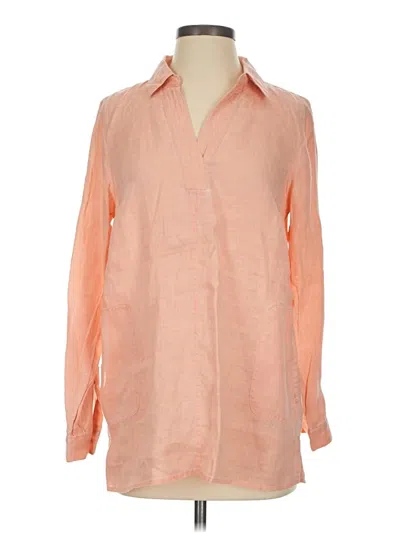 Pre-owned Jjill Long Sleeve Blouse In Orange