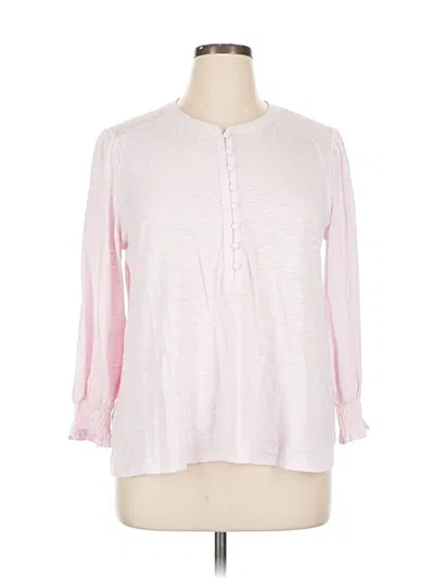 Jjill Long Sleeve Blouse In Pink