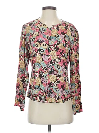 Pre-owned Jjill Long Sleeve Blouse In Pink