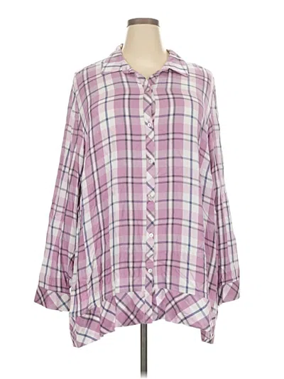 Pre-owned Jjill Long Sleeve Blouse In Pink