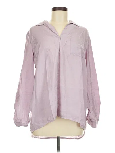 Pre-owned Jjill Long Sleeve Blouse In Pink