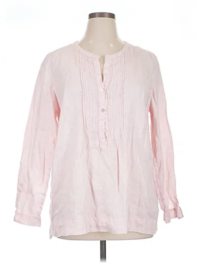 Pre-owned Jjill Long Sleeve Blouse In Pink