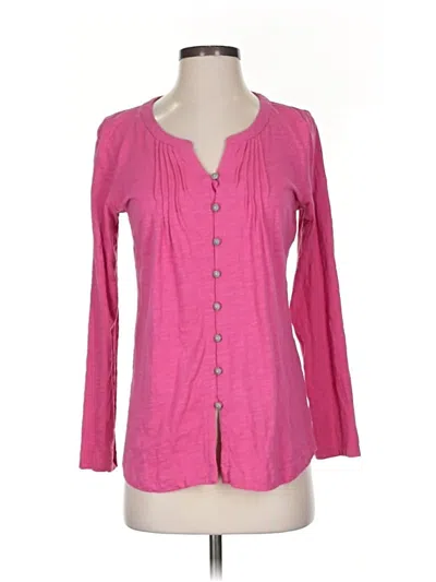 Pre-owned Jjill Long Sleeve Blouse In Pink