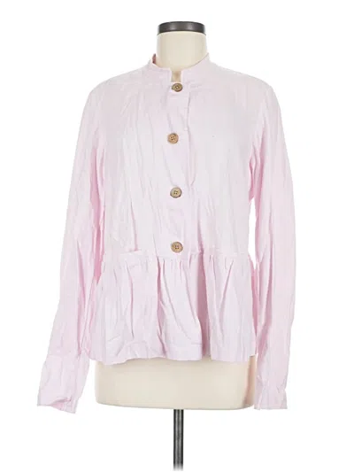 Pre-owned Jjill Long Sleeve Blouse In Pink
