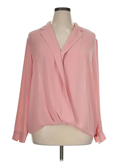 Pre-owned Jjill Long Sleeve Blouse In Pink
