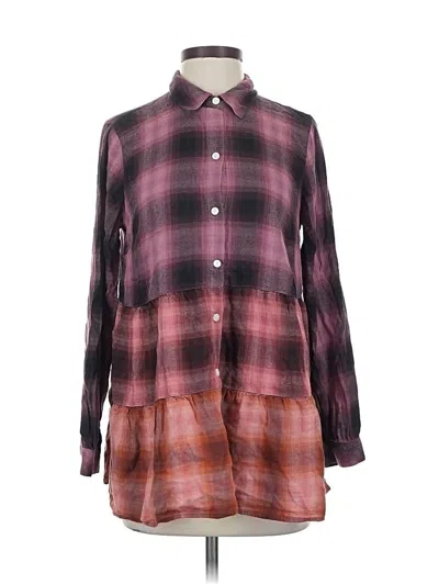 Pre-owned Jjill Long Sleeve Blouse In Purple