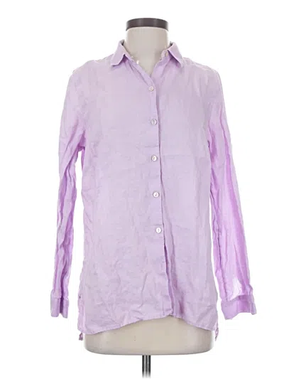 Pre-owned Jjill Long Sleeve Blouse In Purple