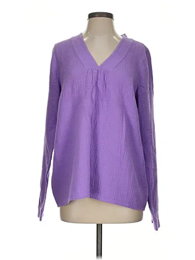 Jjill Long Sleeve Blouse In Purple