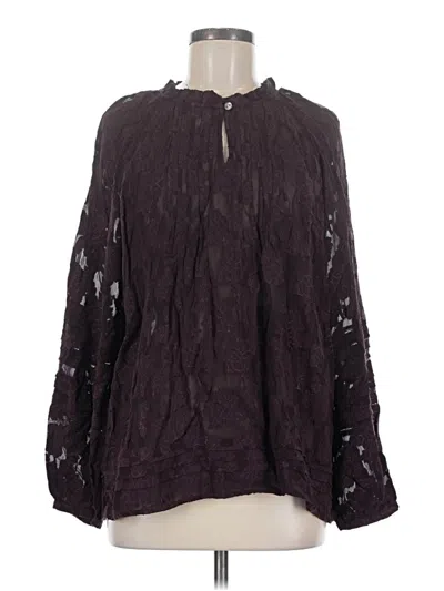 Jjill Long Sleeve Blouse In Brown