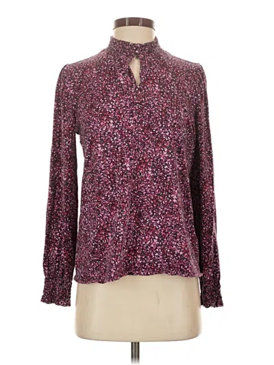 Pre-owned Jjill Long Sleeve Blouse In Purple