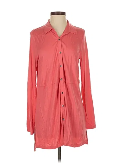 Pre-owned Jjill Long Sleeve Blouse In Red