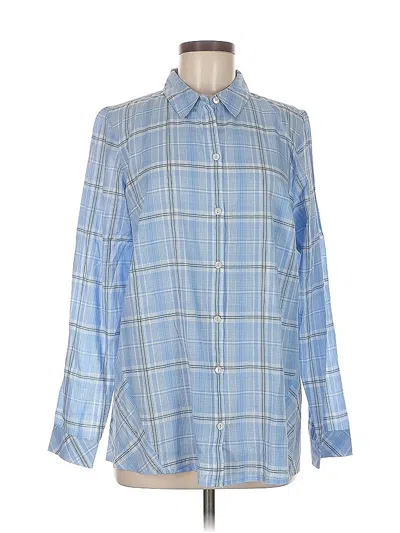 Jjill Long Sleeve Button Down Shirt In Blue