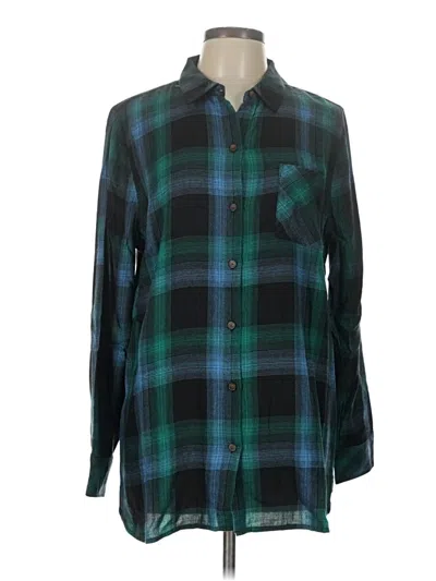 Jjill Long Sleeve Button Down Shirt In Blue