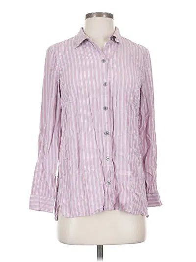 Pre-owned Jjill Long Sleeve Button Down Shirt In Pink