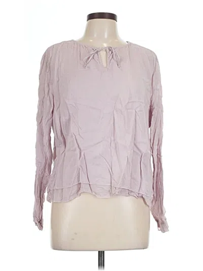 Pre-owned Jjill Long Sleeve Polo Shirt In Pink