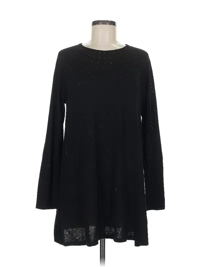 Pre-owned Jjill Long Sleeve T-shirt In Black