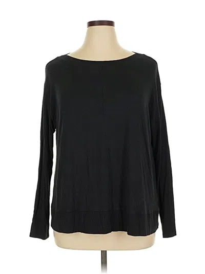 Pre-owned Jjill Long Sleeve T-shirt In Black