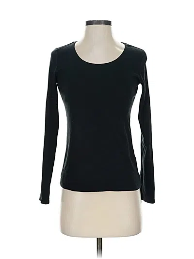 Pre-owned Jjill Long Sleeve T-shirt In Black