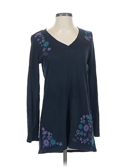 Pre-owned Jjill Long Sleeve T-shirt In Blue