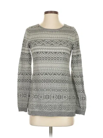 Pre-owned Jjill Long Sleeve T-shirt In Gray