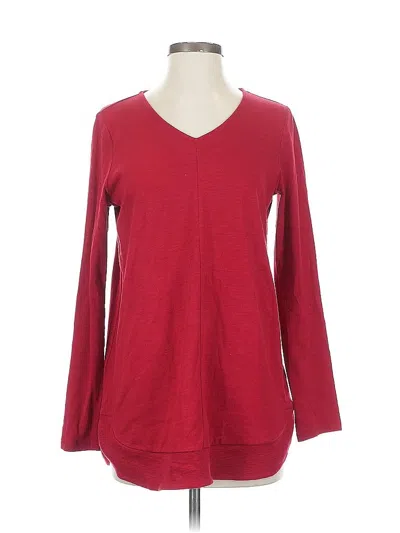 Pre-owned Jjill Long Sleeve T-shirt In Red