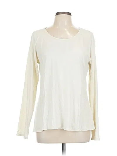 Pre-owned Jjill Long Sleeve T-shirt In White