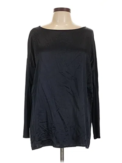 Pre-owned Jjill Long Sleeve Top Black Boatneck Tops